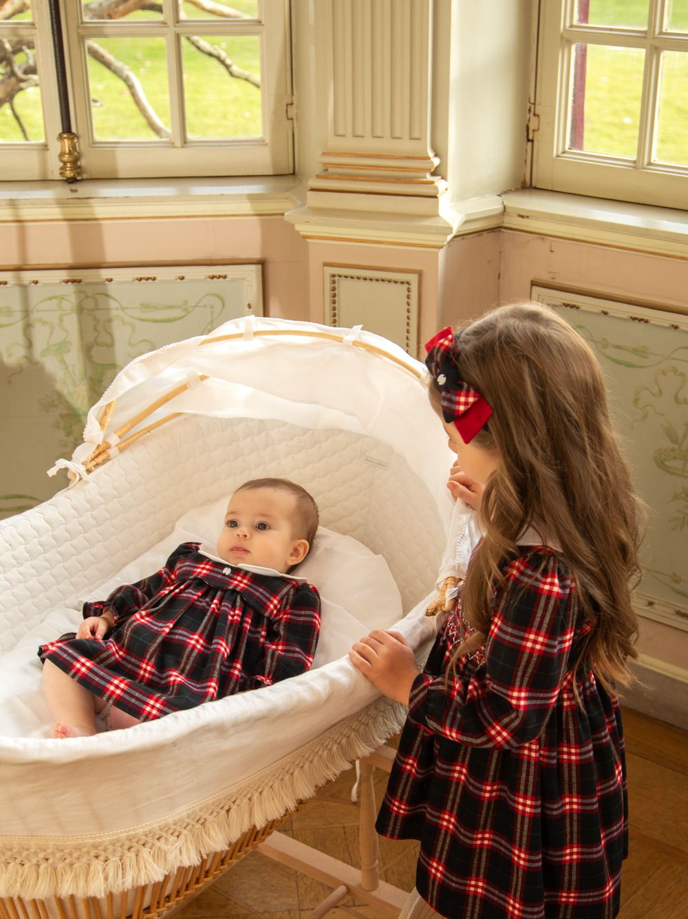 Red dress with a tartan print
