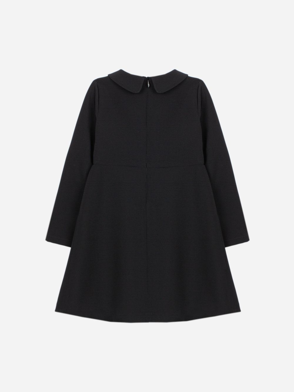 Black dress with elegant detailing at the bust