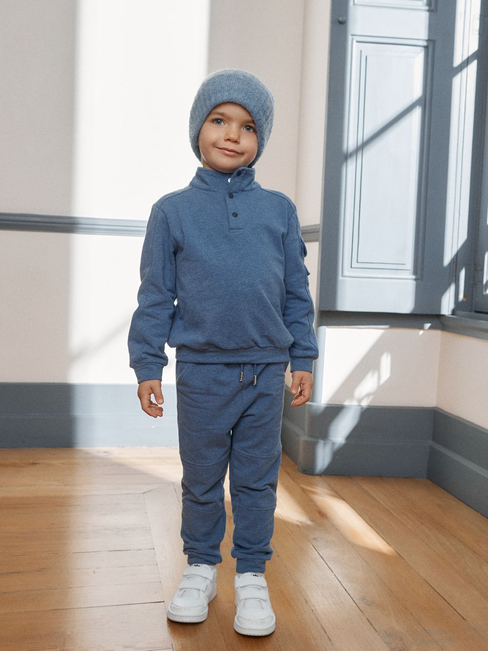 Indigo Blue cotton fleece set