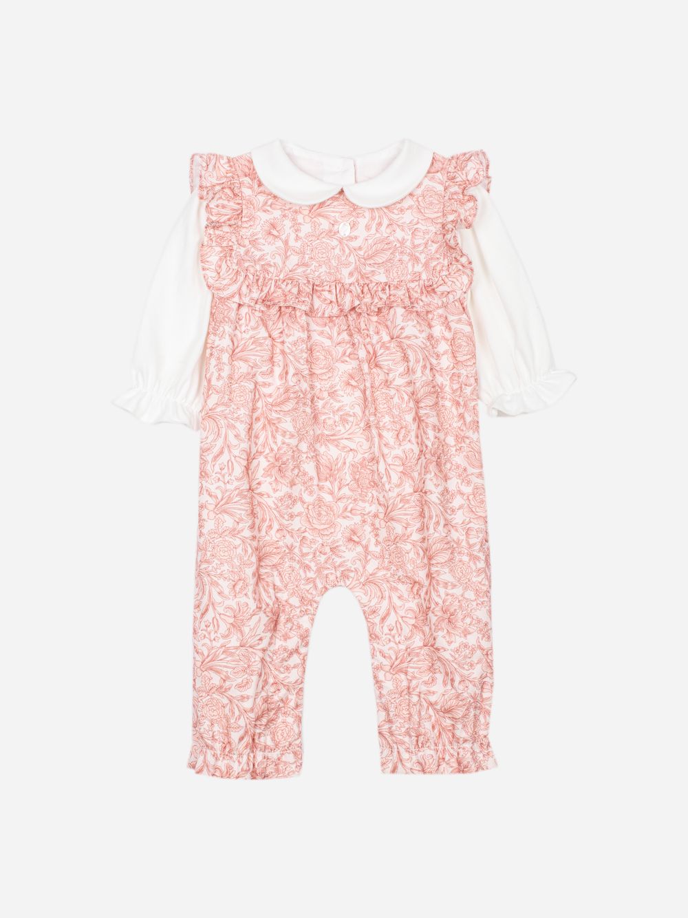 Pink romper with a Liberty print