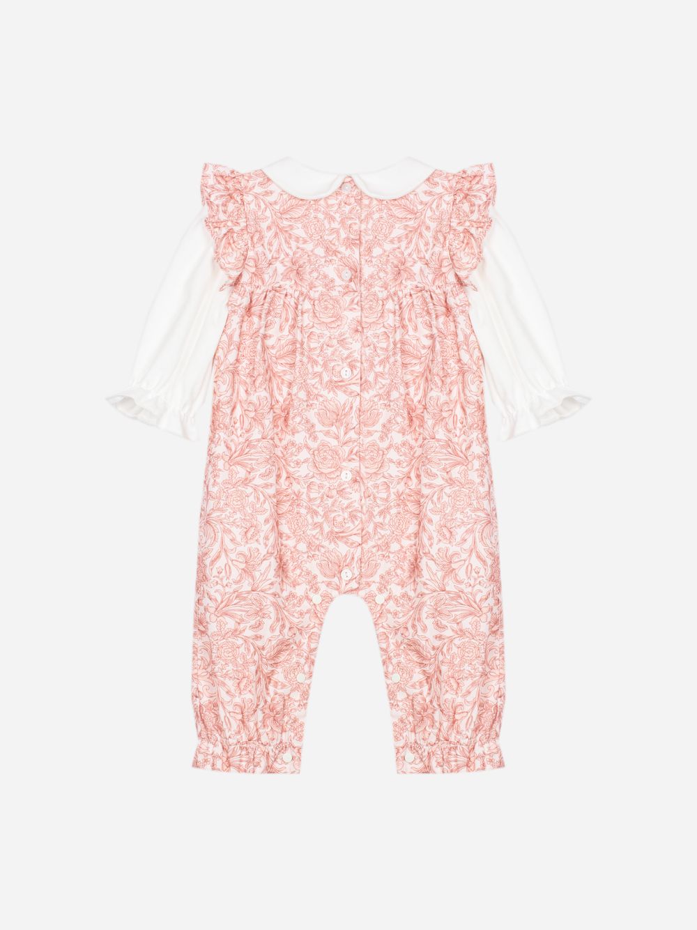 Pink romper with a Liberty print