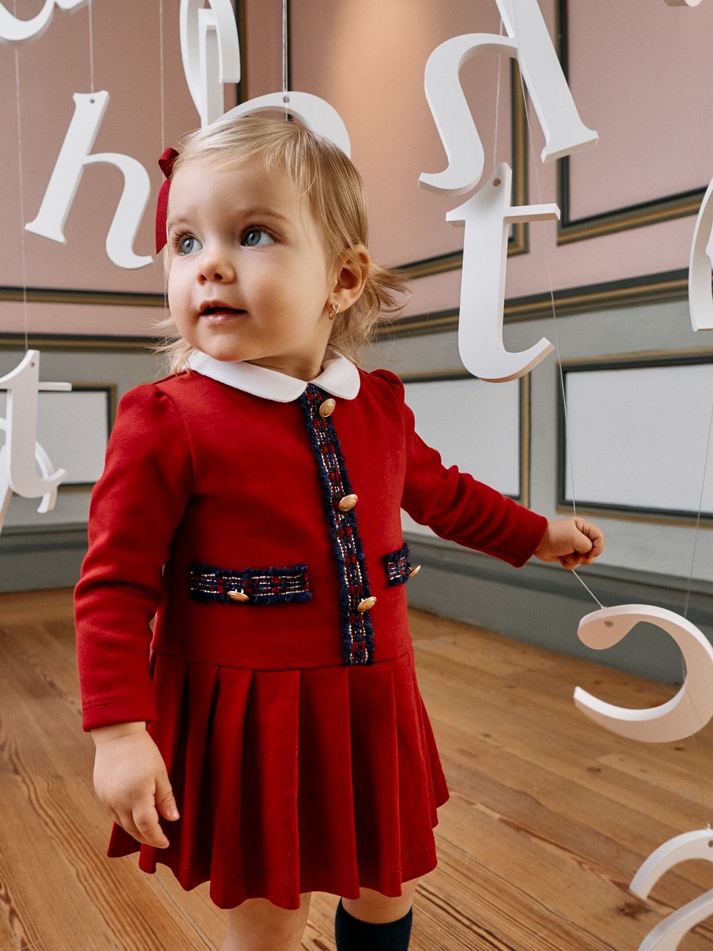Red dress with elegant details