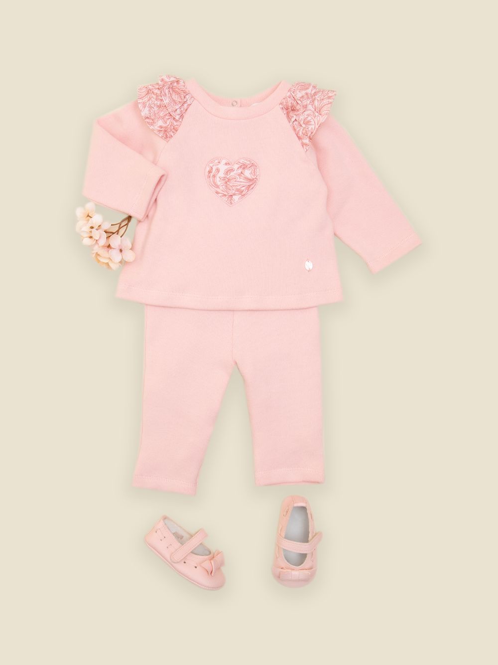 Pale pink set with Liberty print details