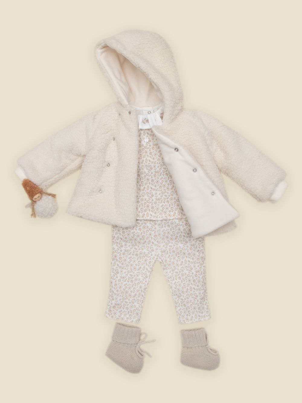 Beige set with a print