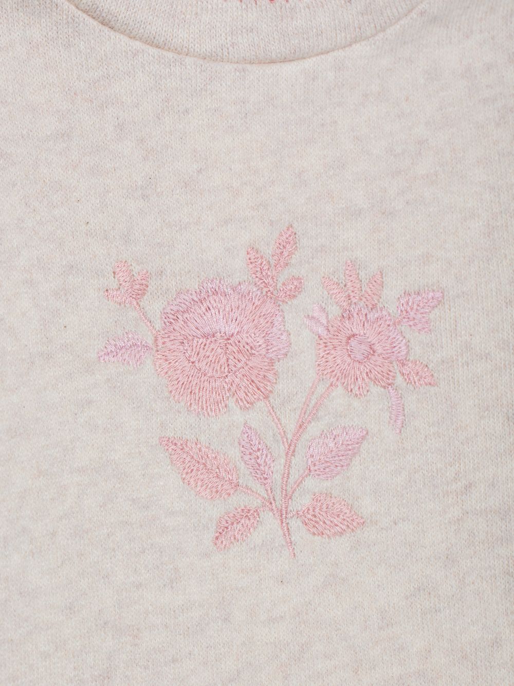 Beige set with front embroidery