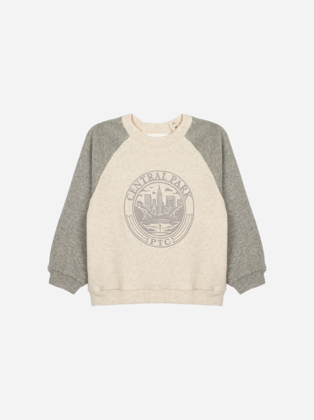 Beige sweater with front print