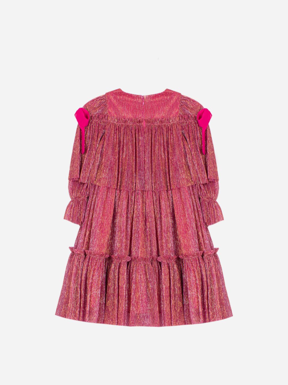 Pink tulle dress with bows