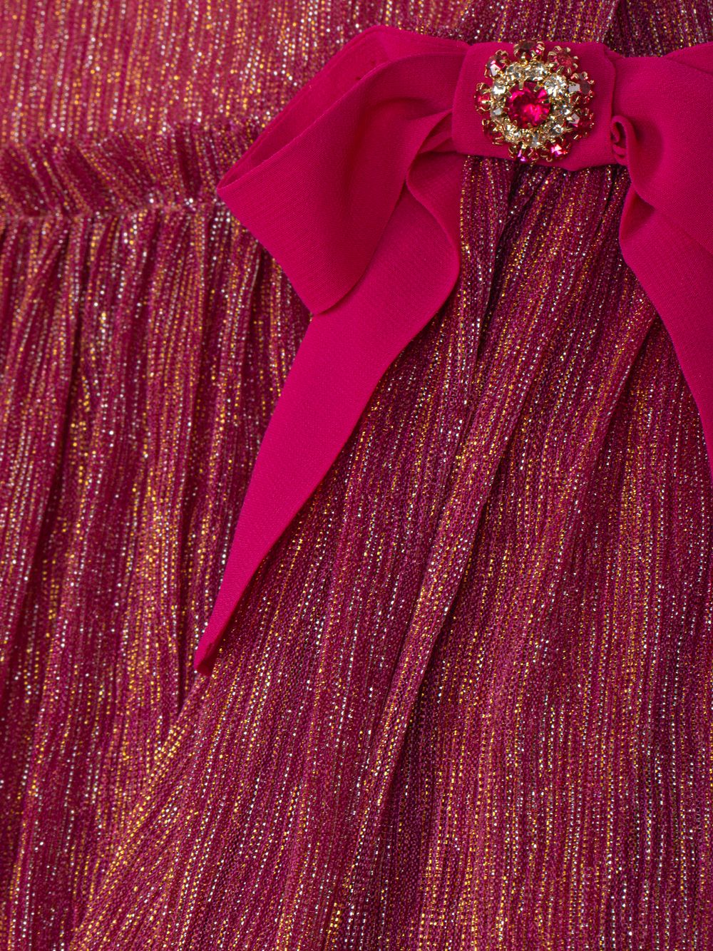 Pink tulle dress with bows