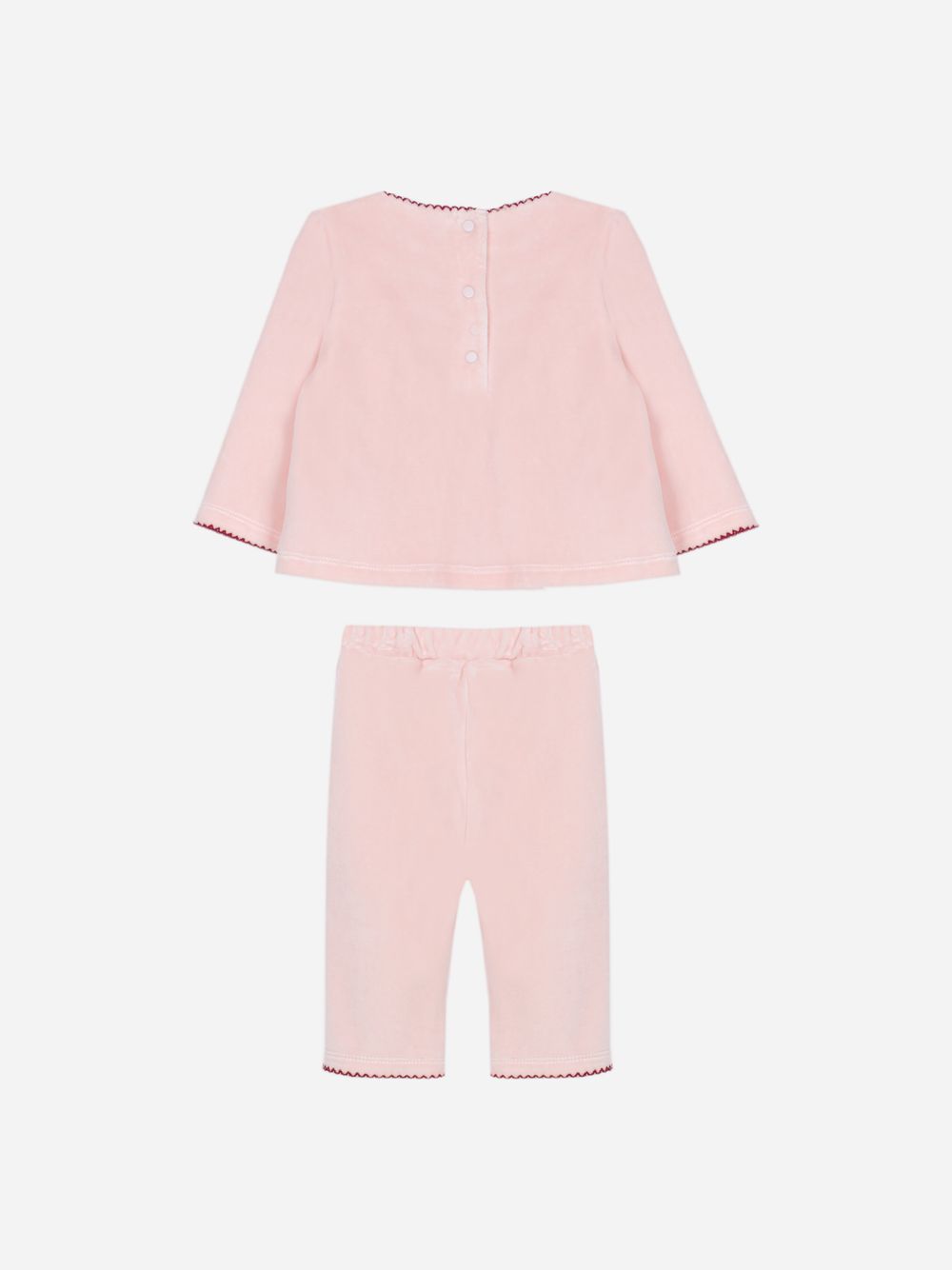 Elegant pink set with delicate embroidery