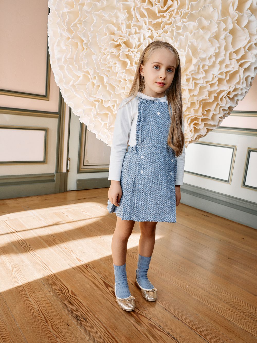 Elegant indigo blue set for girls