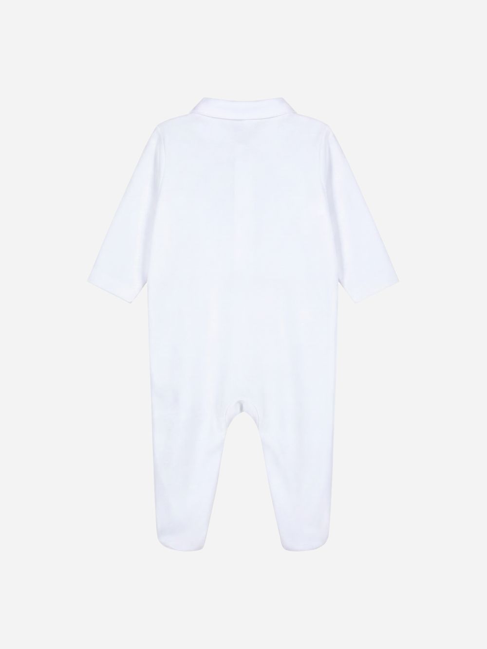 White jersey velour babygrow