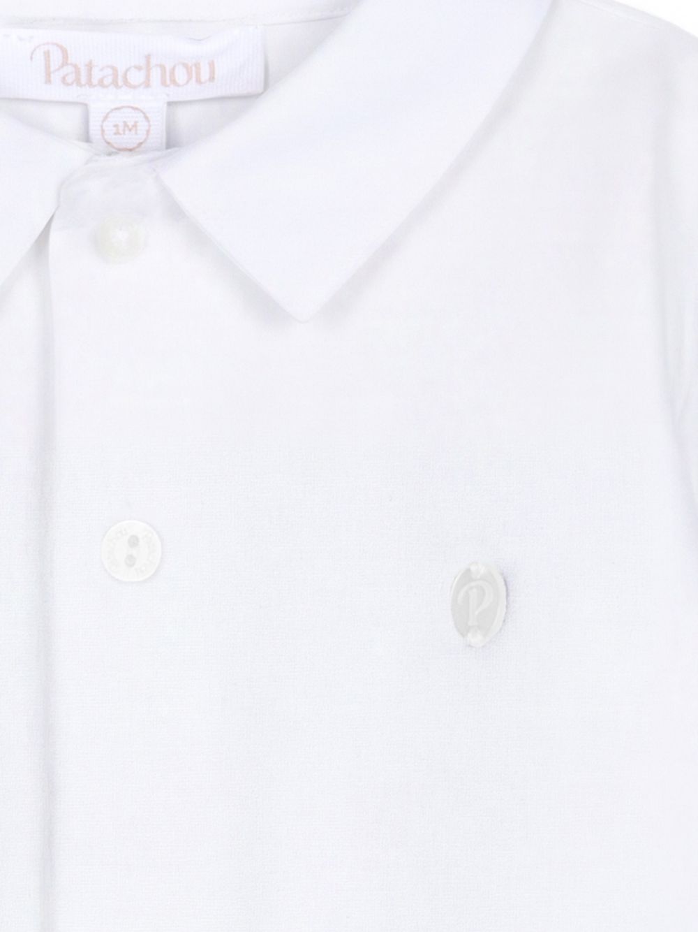 White jersey velour babygrow