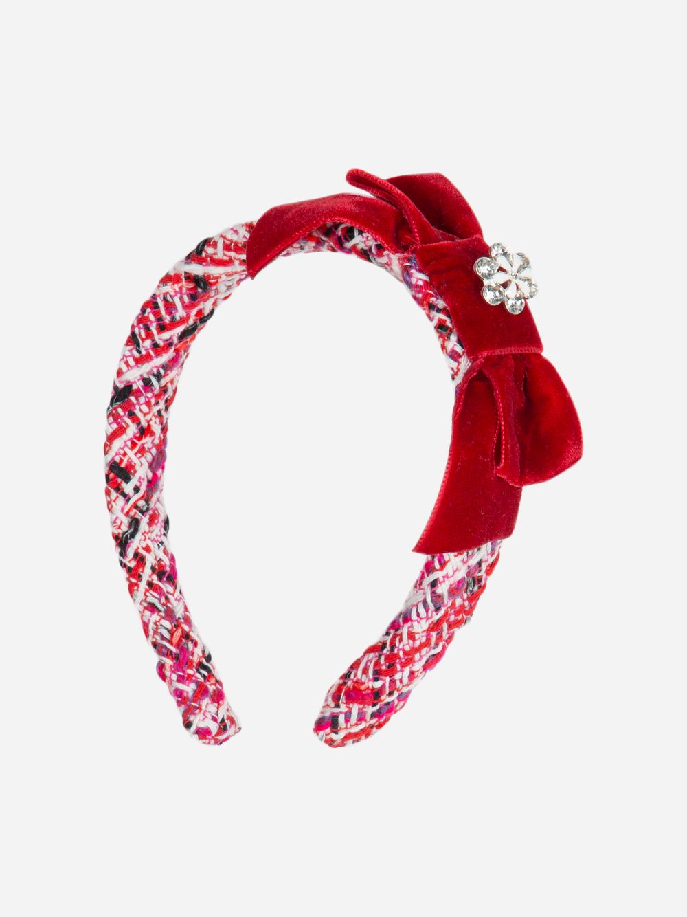 Red tweed headband