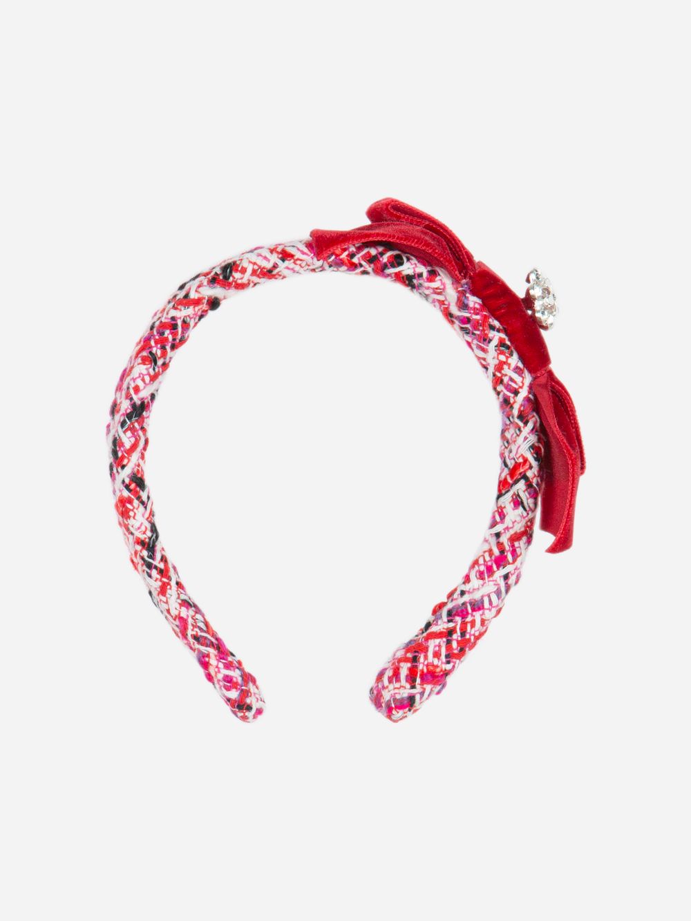 Red tweed headband
