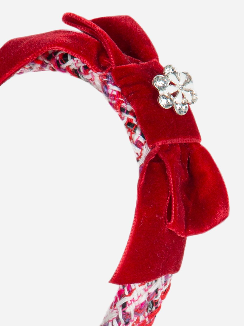 Red tweed headband