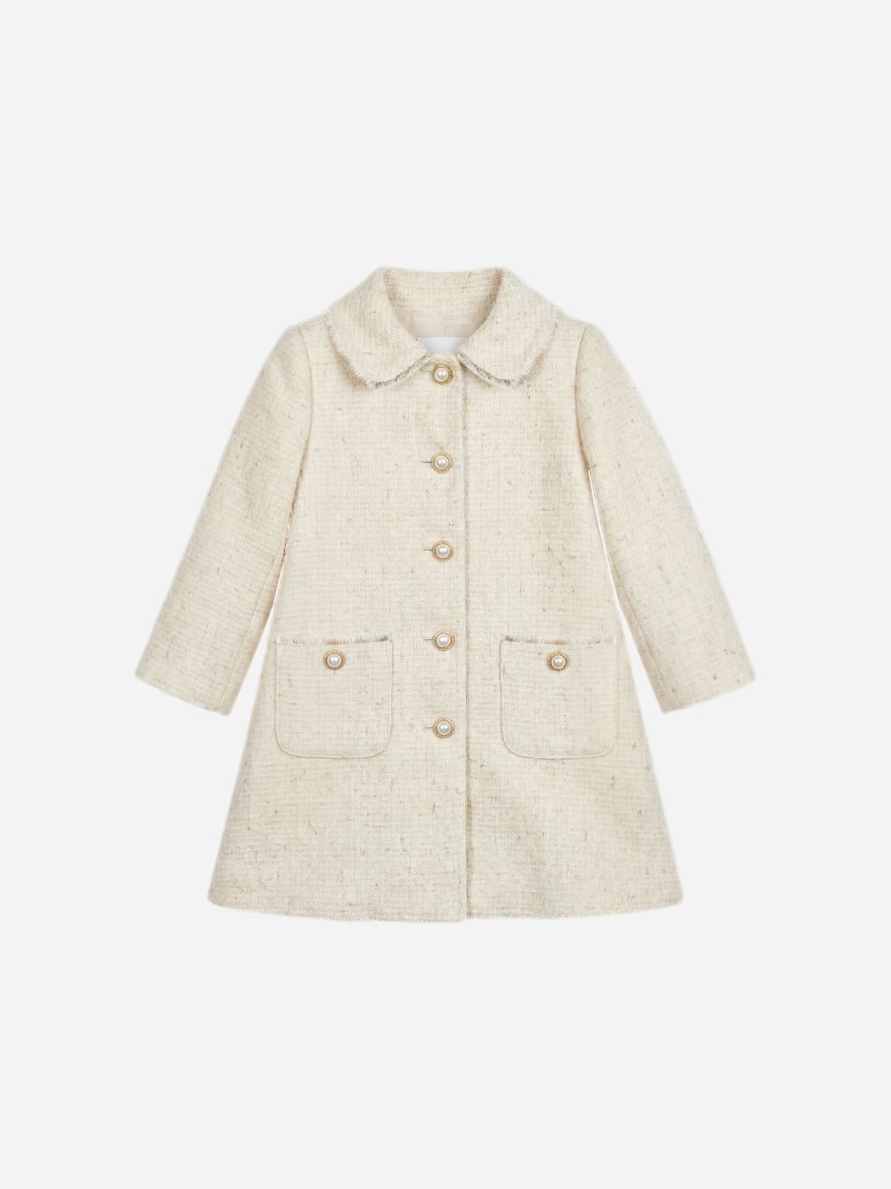 Ecru tweed coat