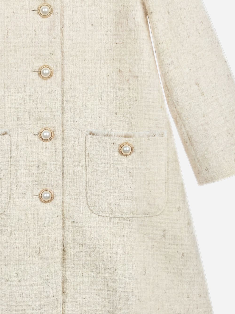 Ecru tweed coat