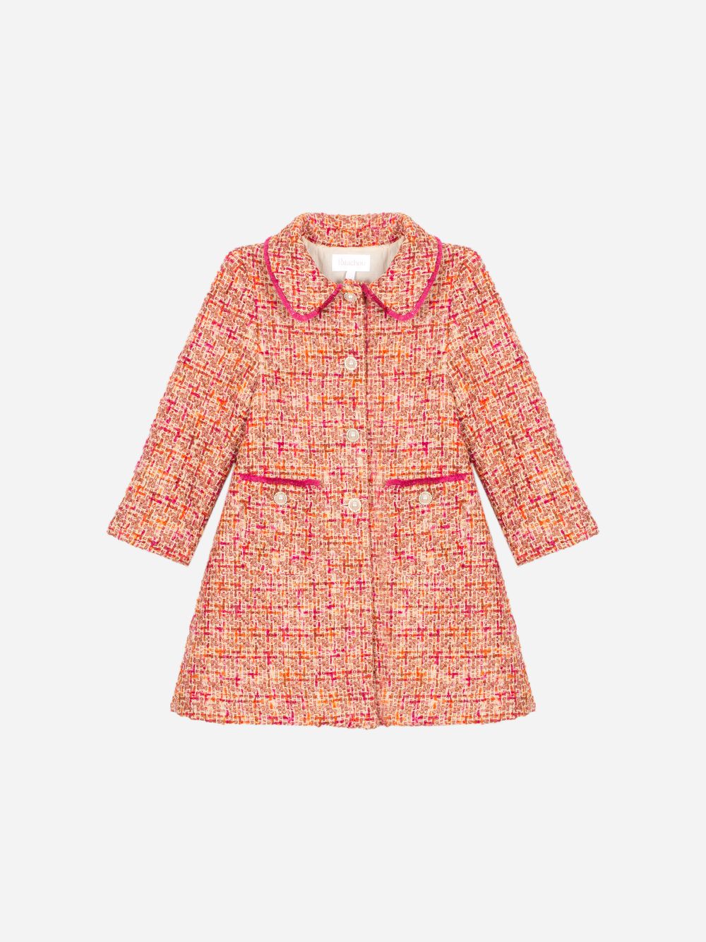 Fushcia tweed coat