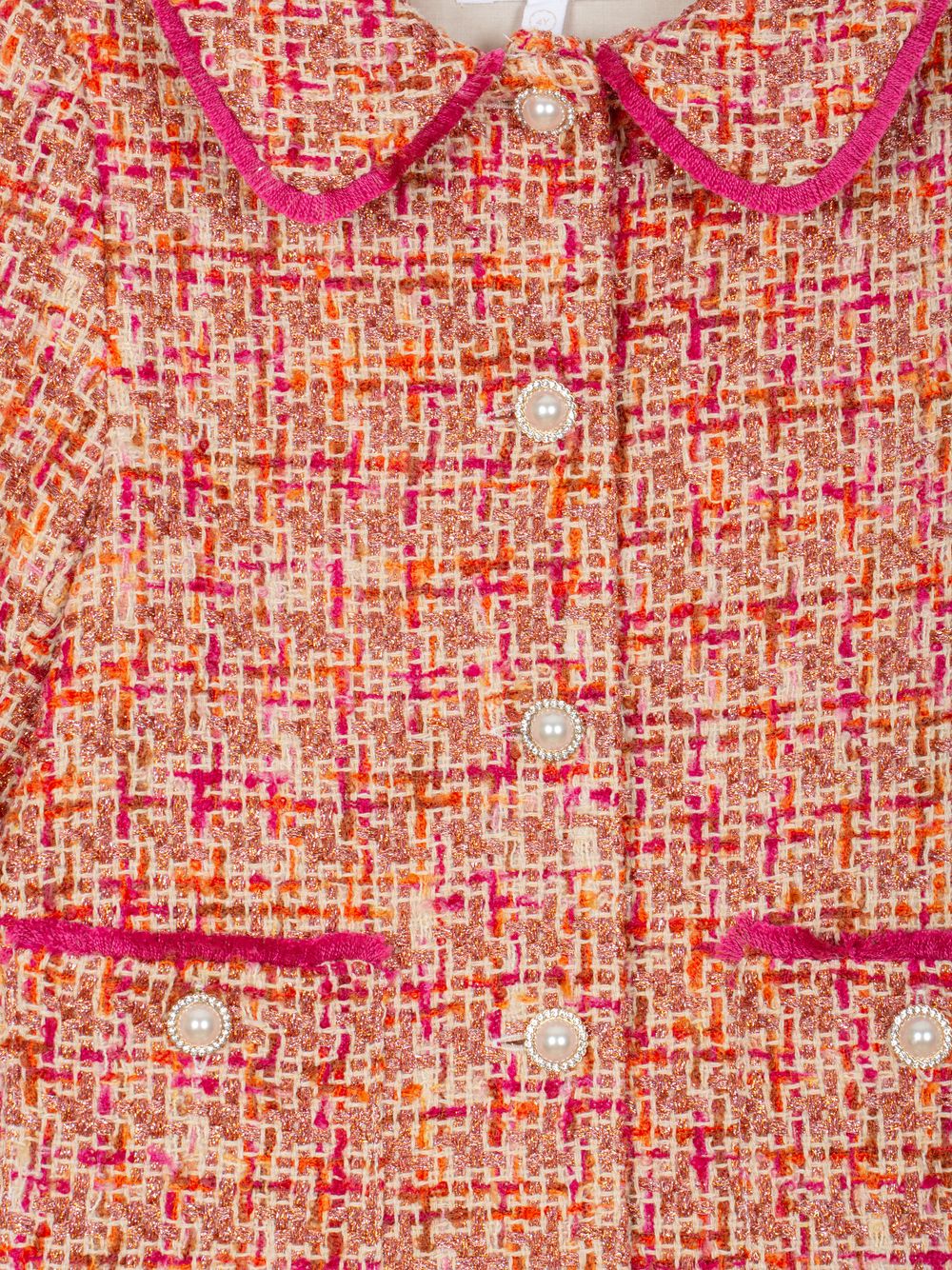 Fushcia tweed coat