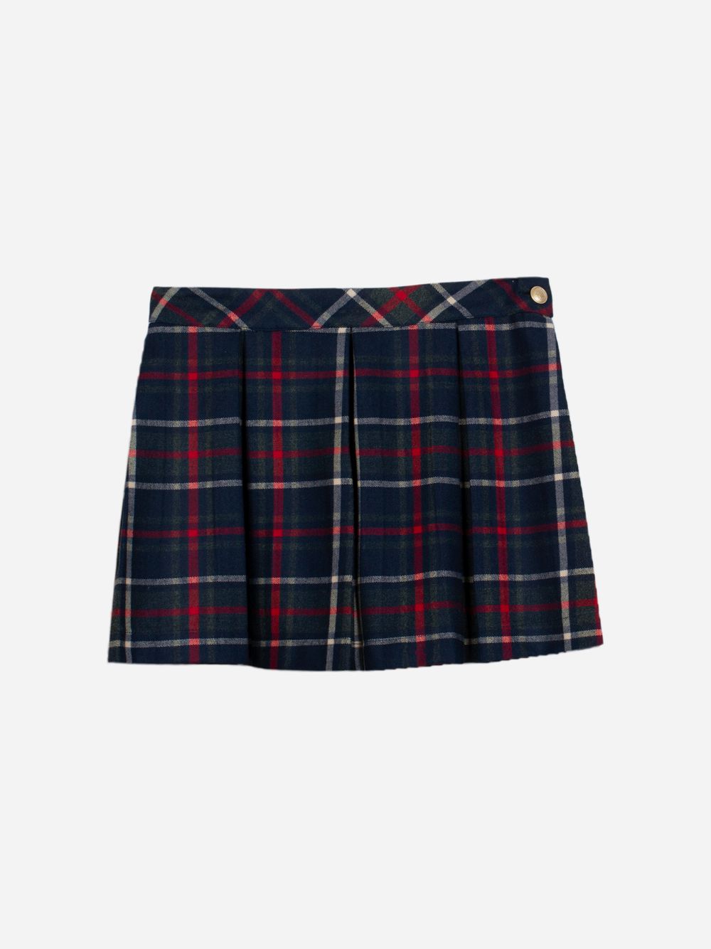 Plaid flannel skort