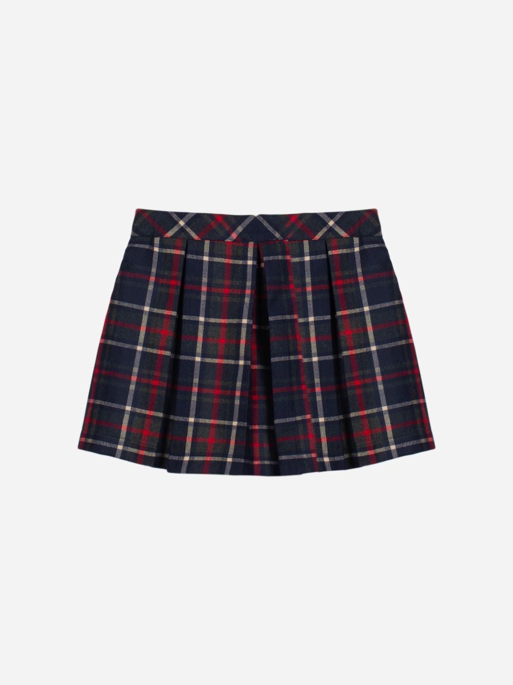 Plaid flannel skort