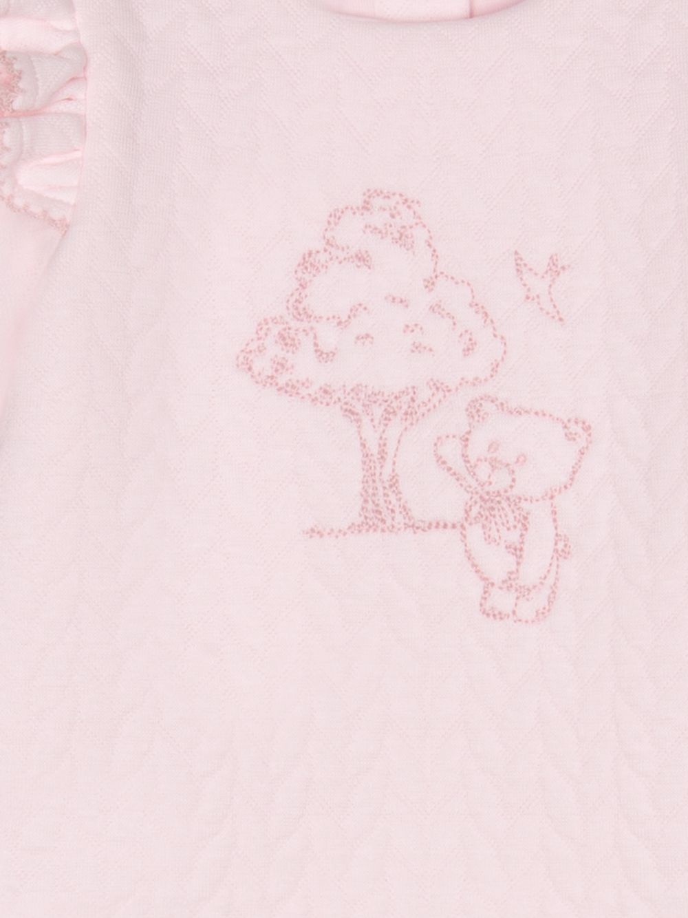 Pink knit ruffle set