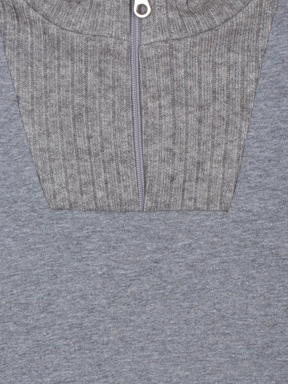 Melange grey zip up set