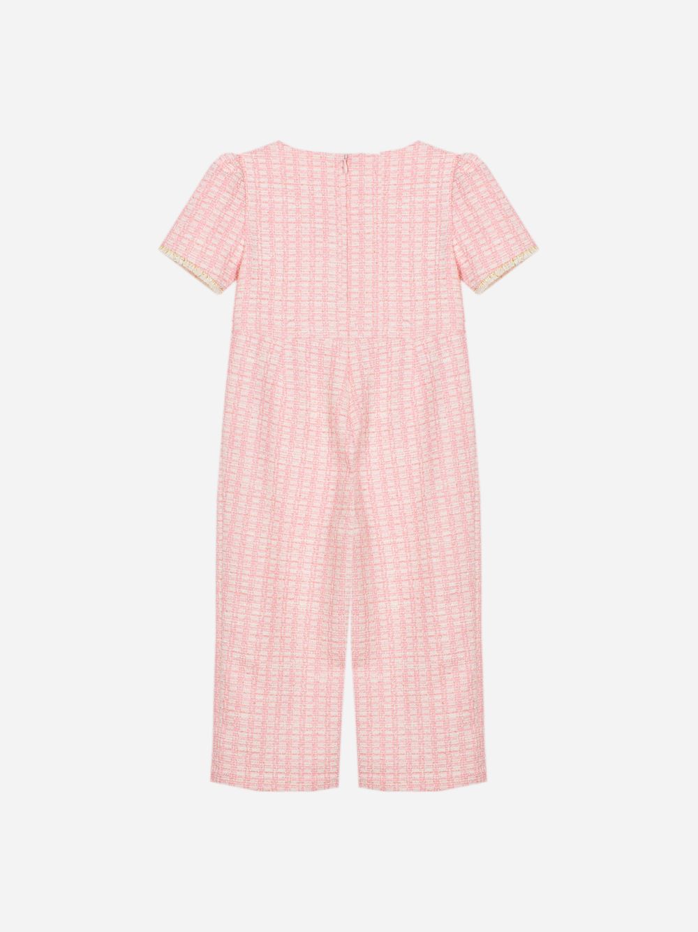 Pink tweed jumpsuit