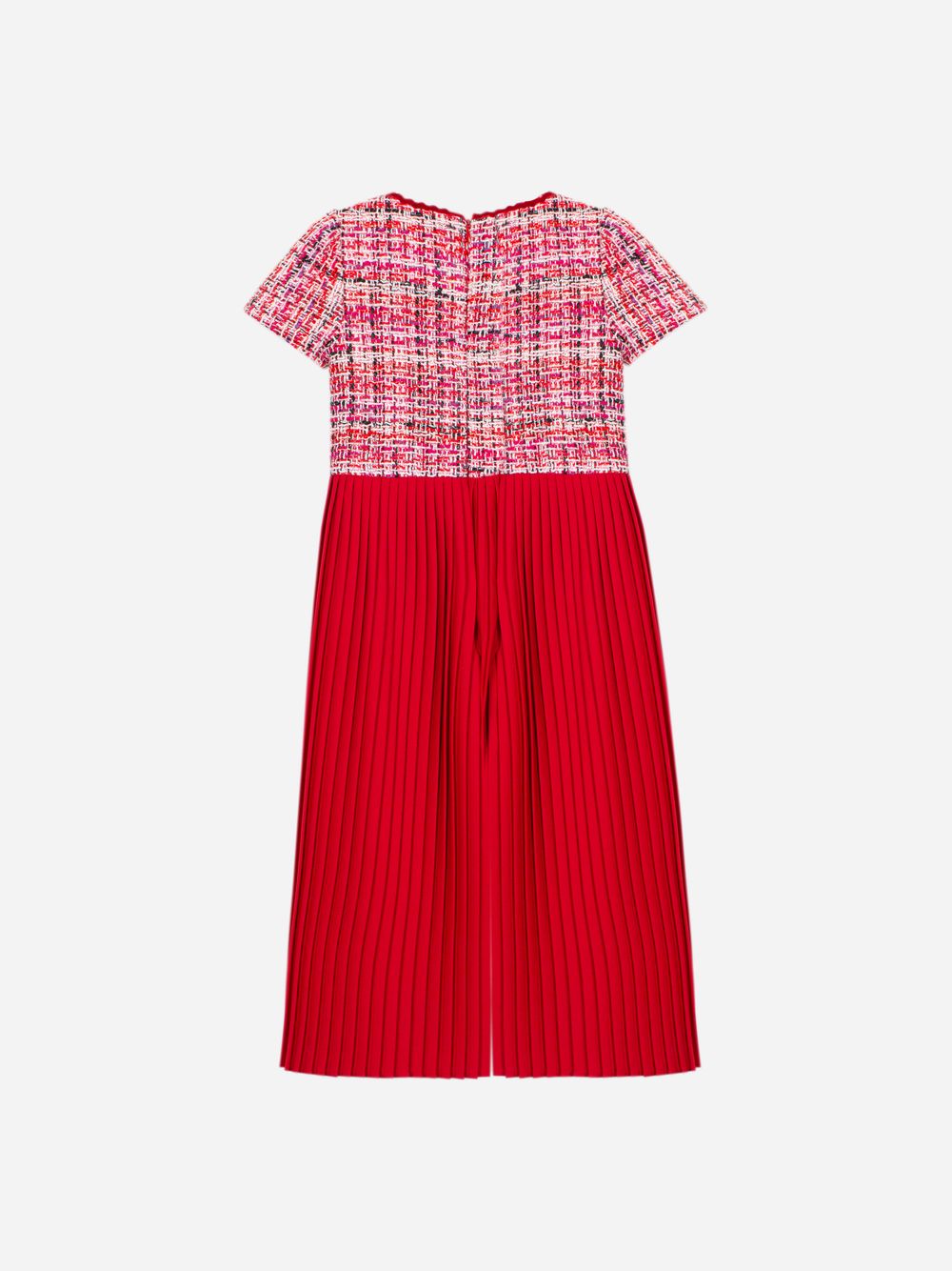 Red tweed jumpsuit
