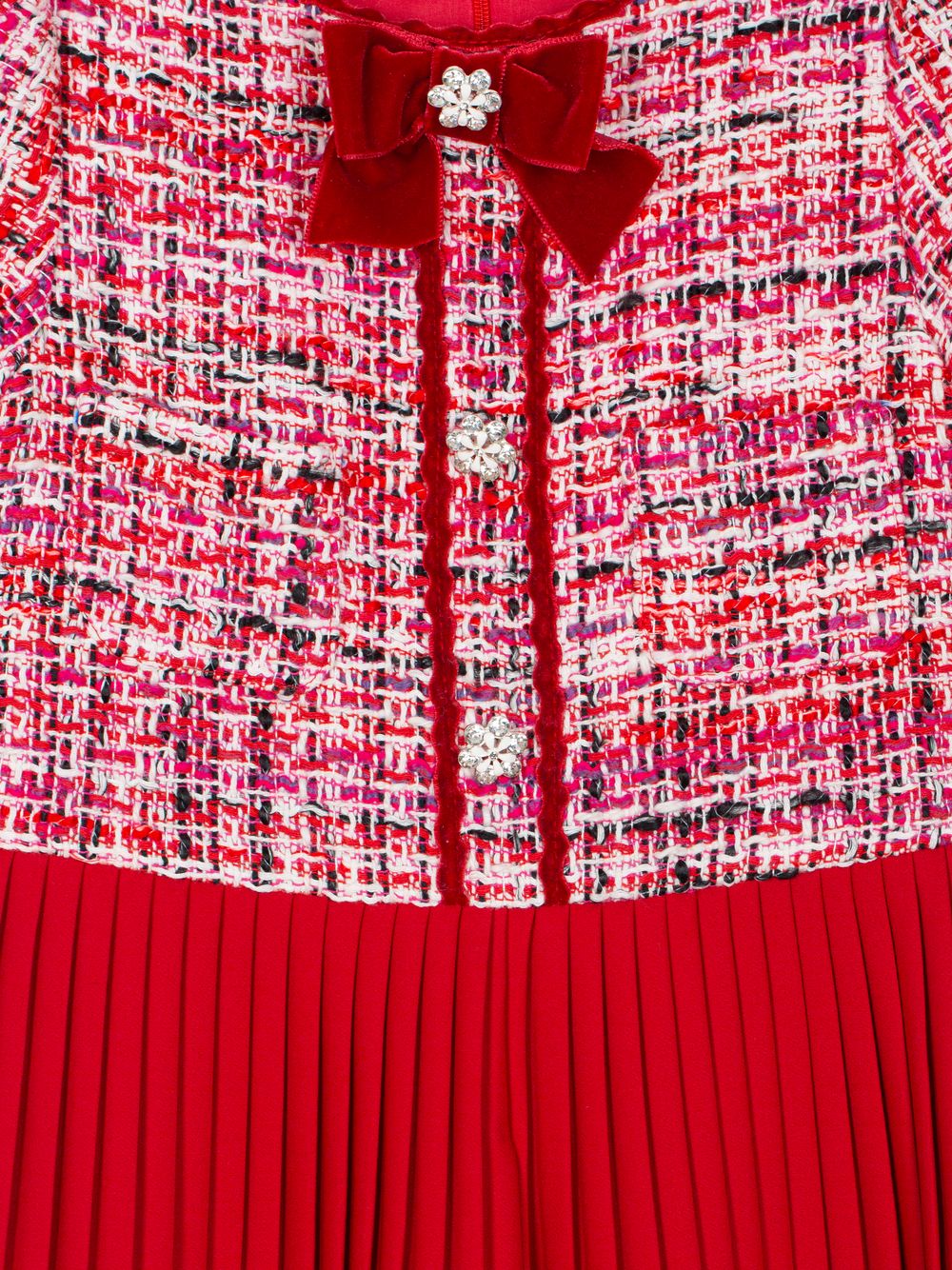 Red tweed jumpsuit