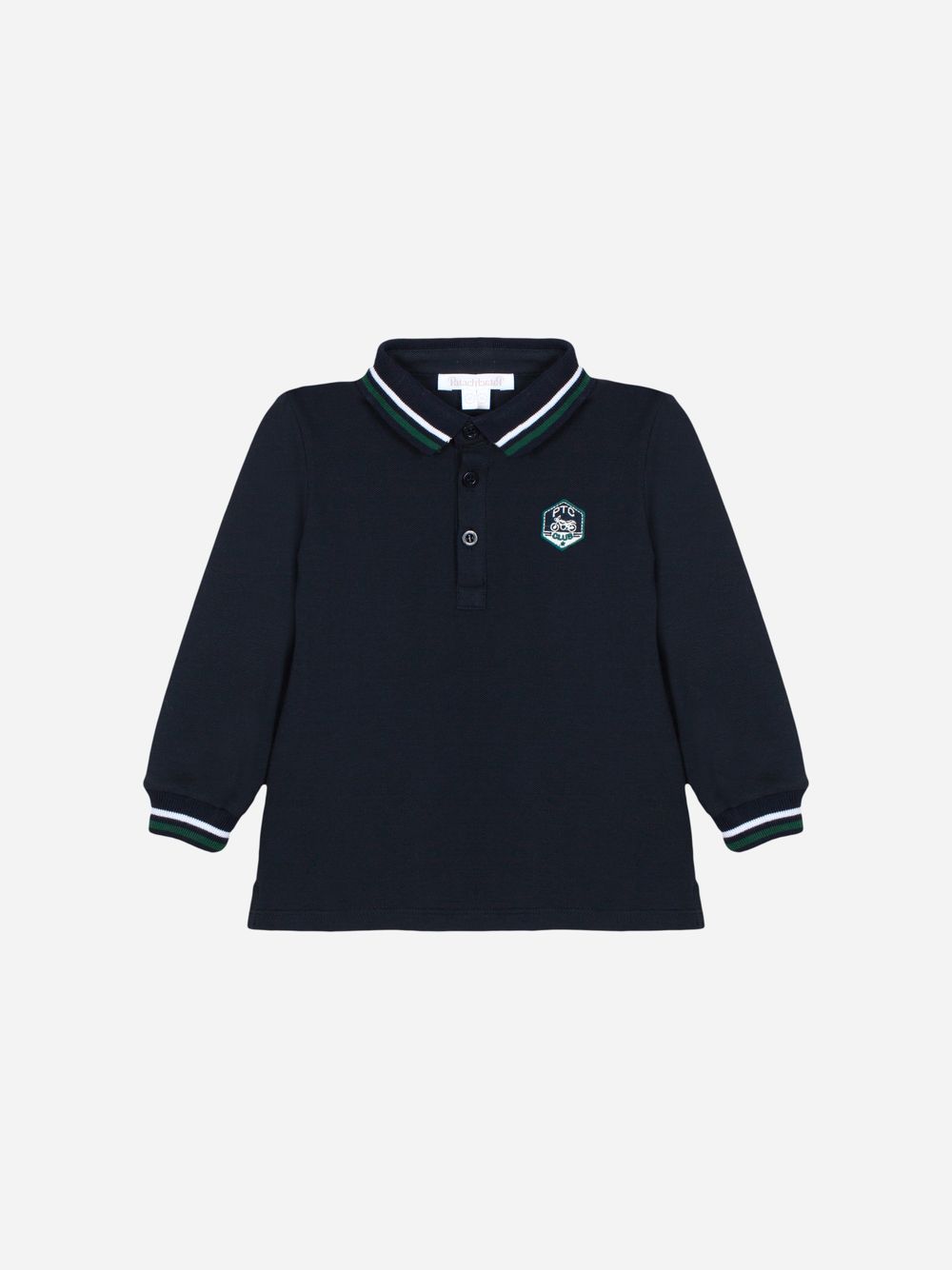 Marine blue polo with emblem
