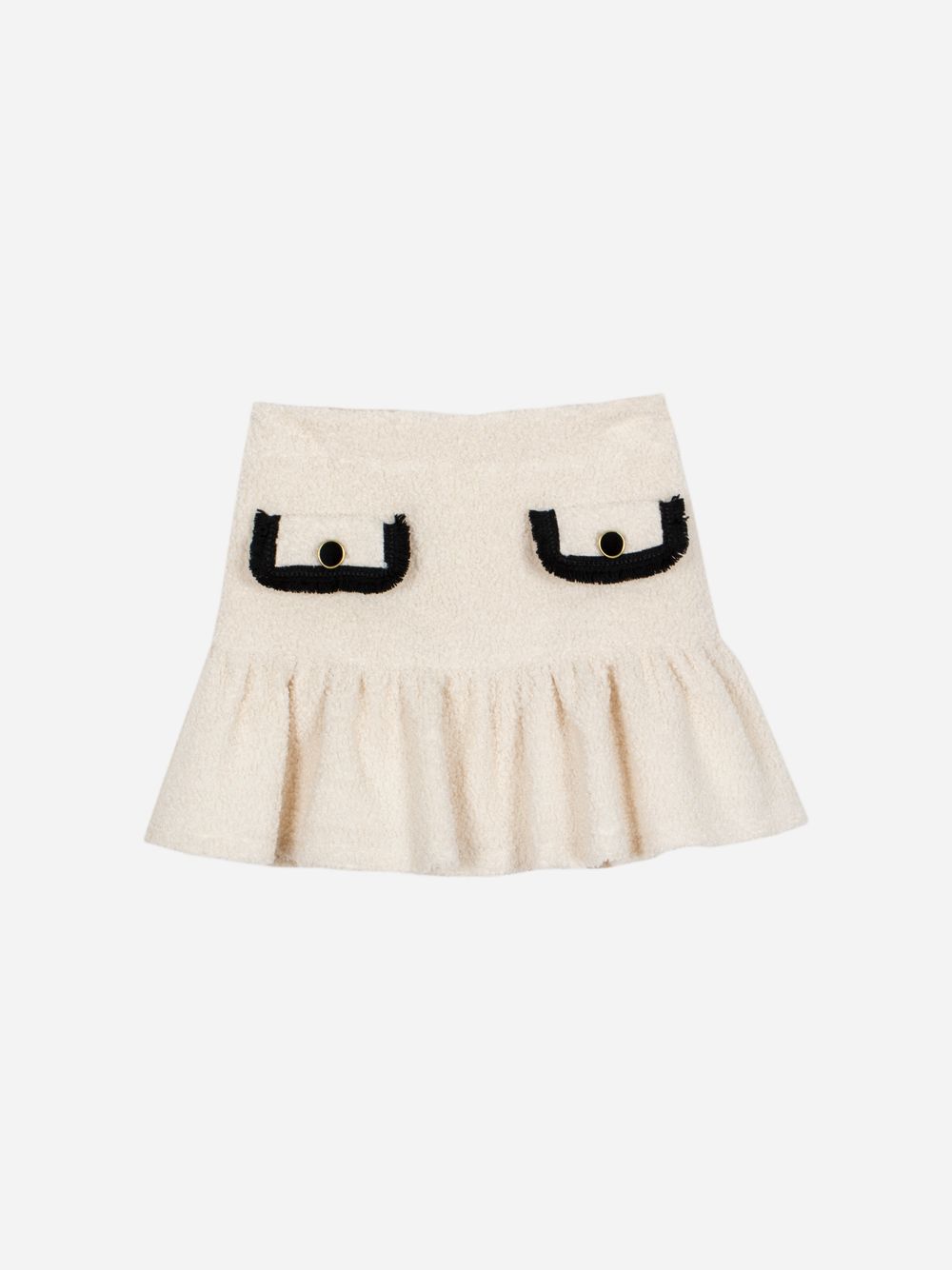 Ivory bouclé skirt