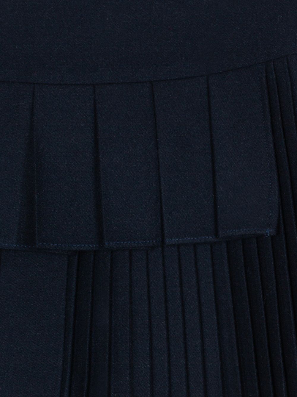Navy Blue pleated flannel skirt