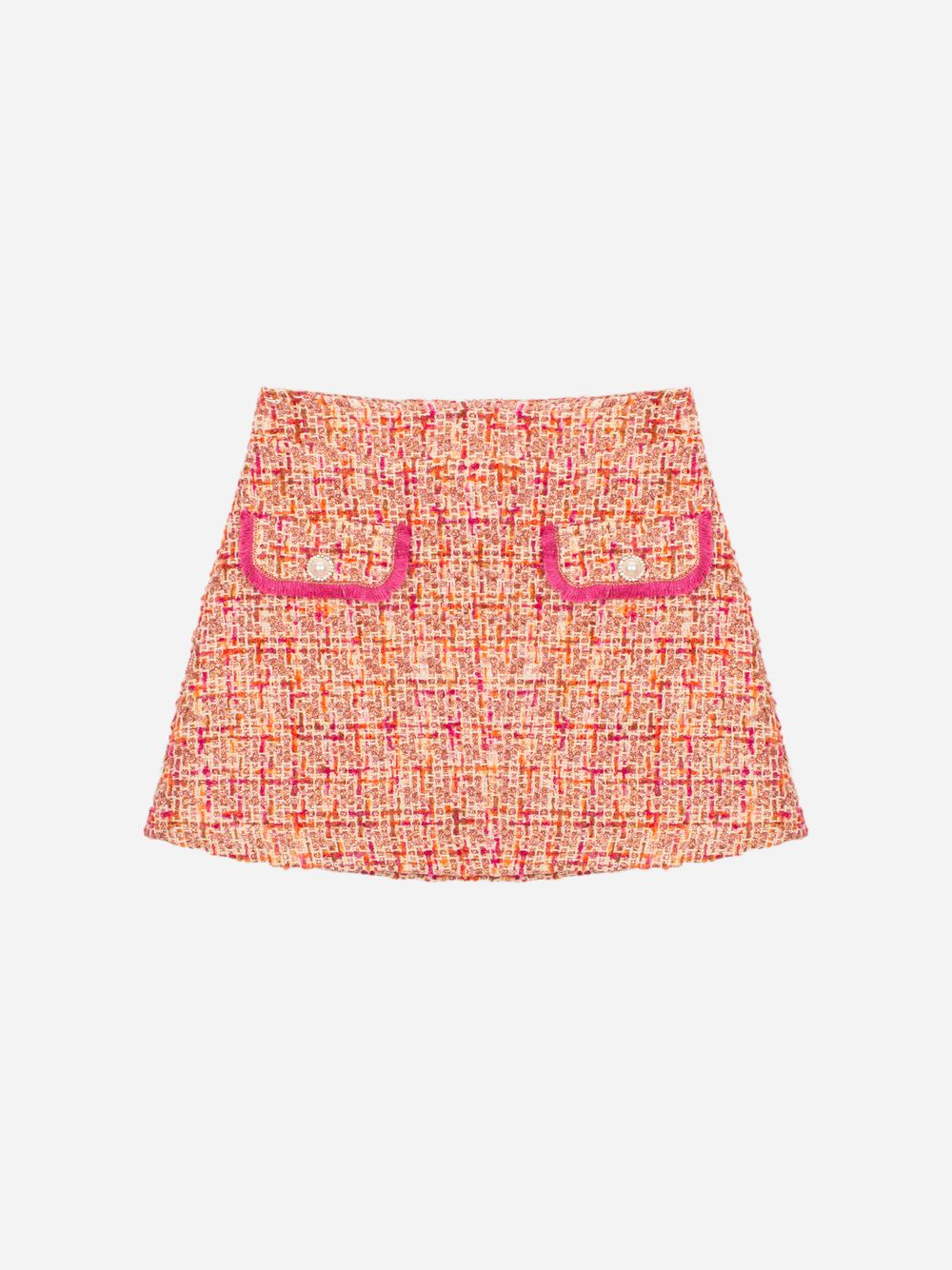 Fuchsia tweed dress