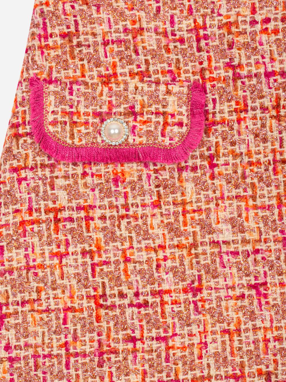 Fuchsia tweed dress