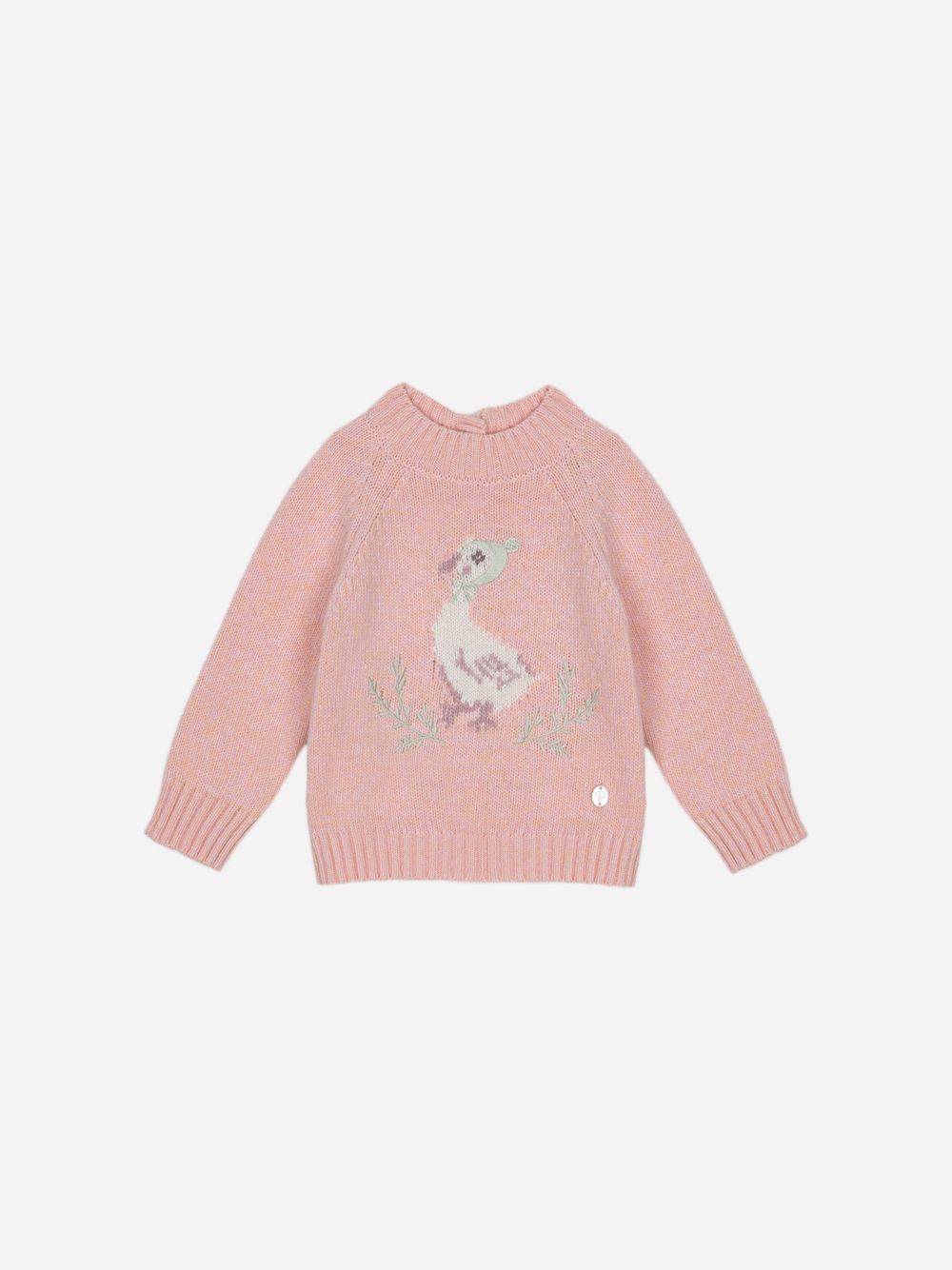 Pink knit goose sweater