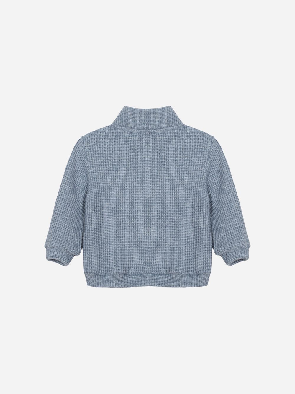 Melange blue mock neck sweater