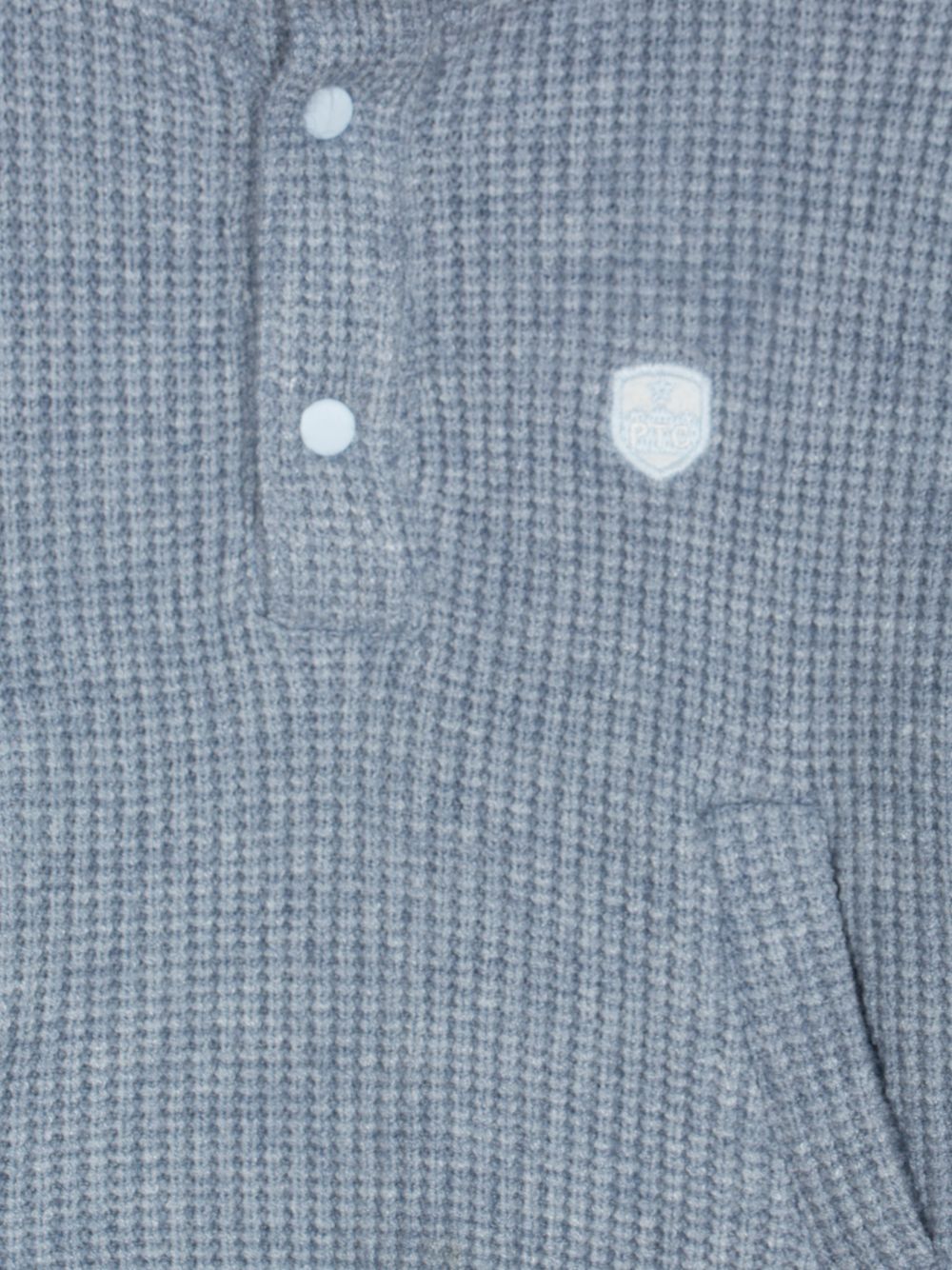 Melange blue mock neck sweater