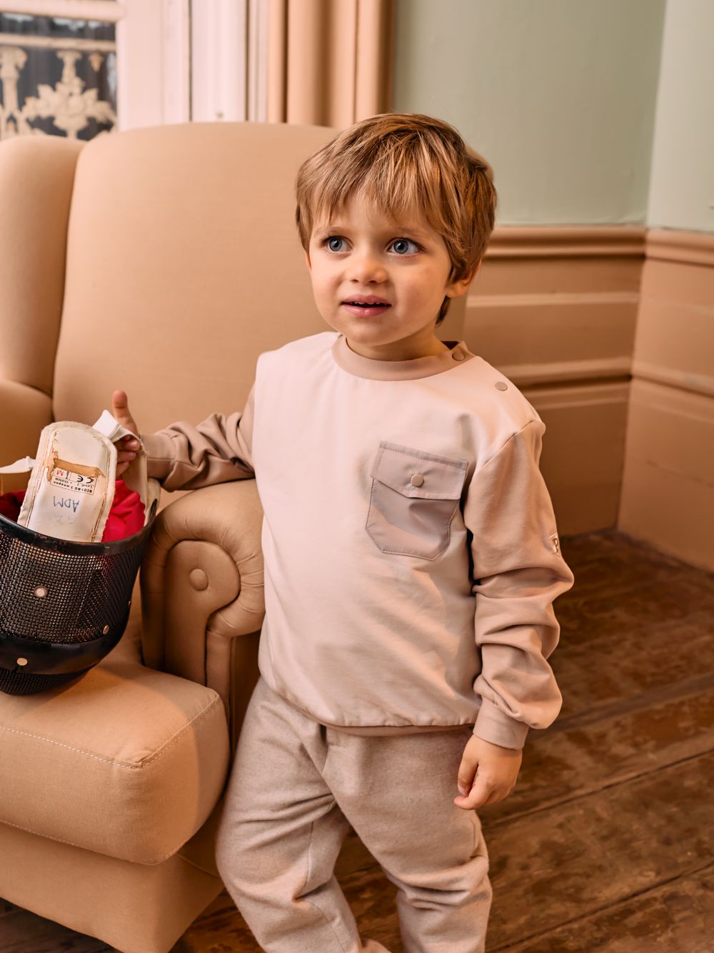 Cotton fleece sweater