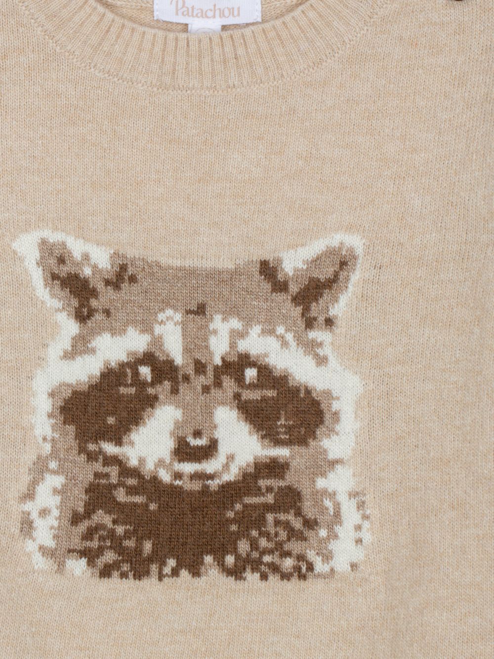 Beige melange raccoon sweater