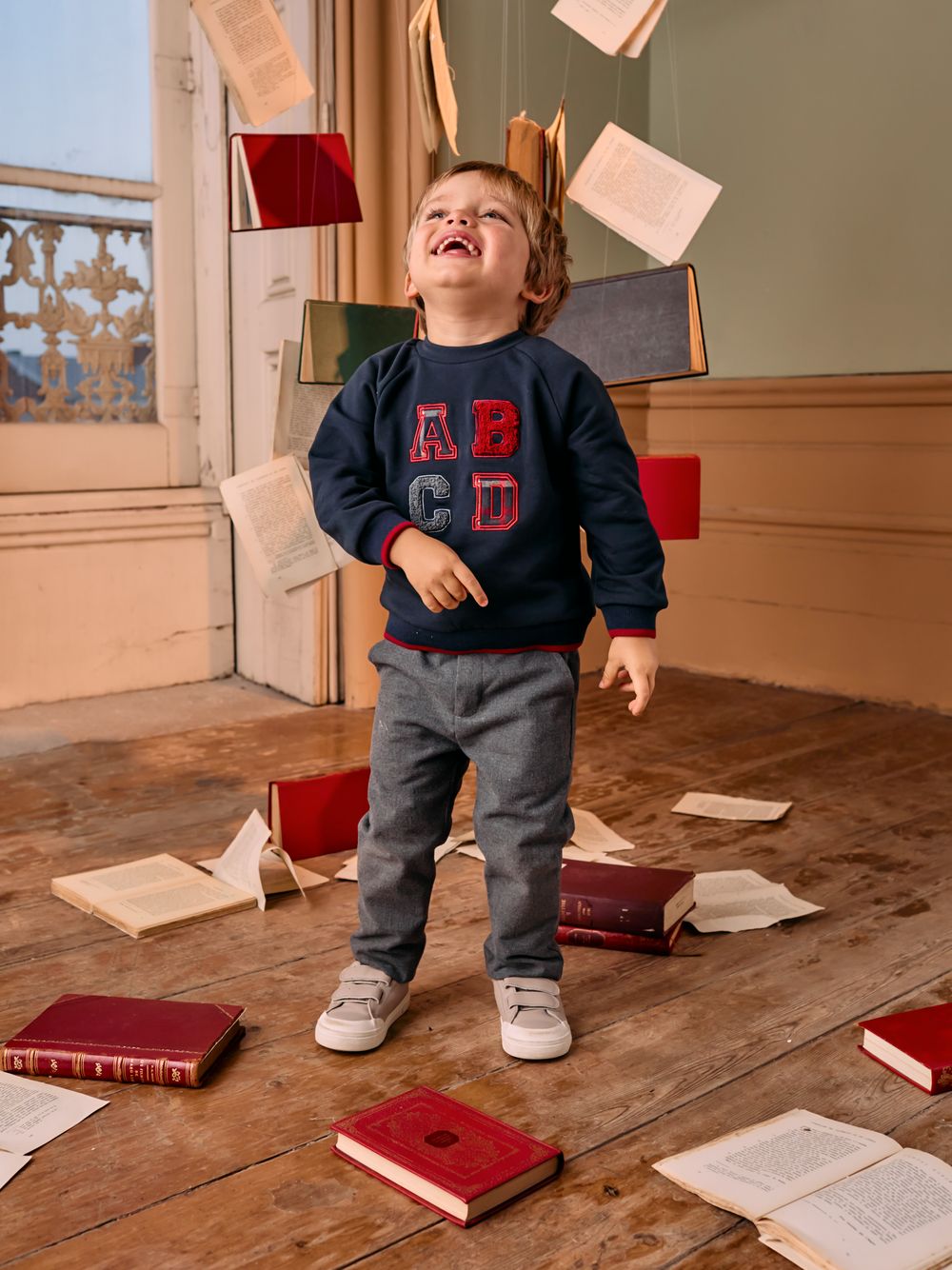 Marine blue ABCD sweater