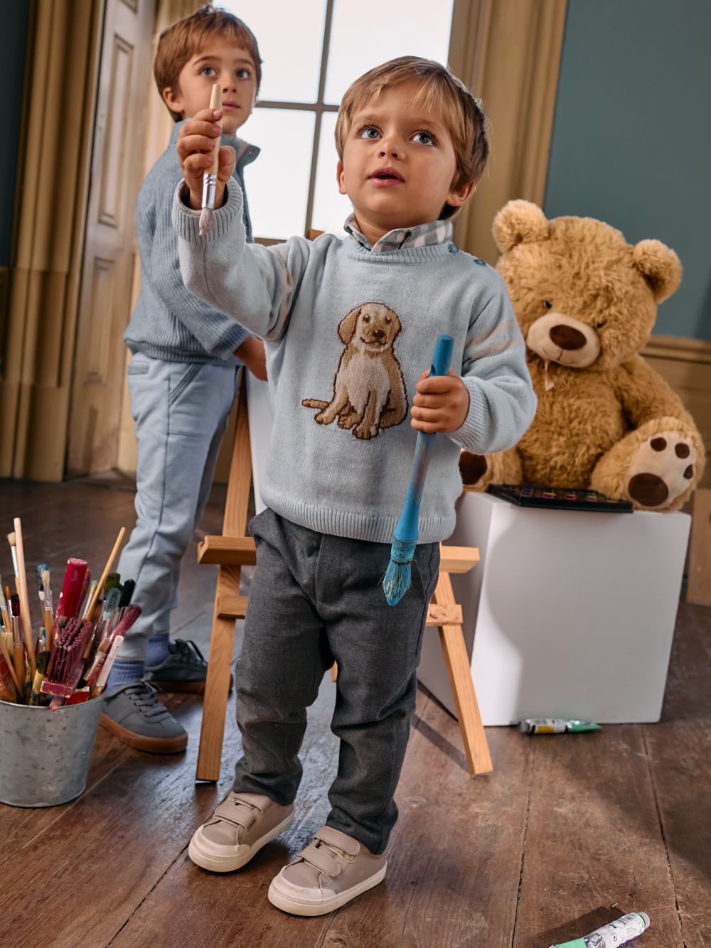 Light Blue puppy sweater