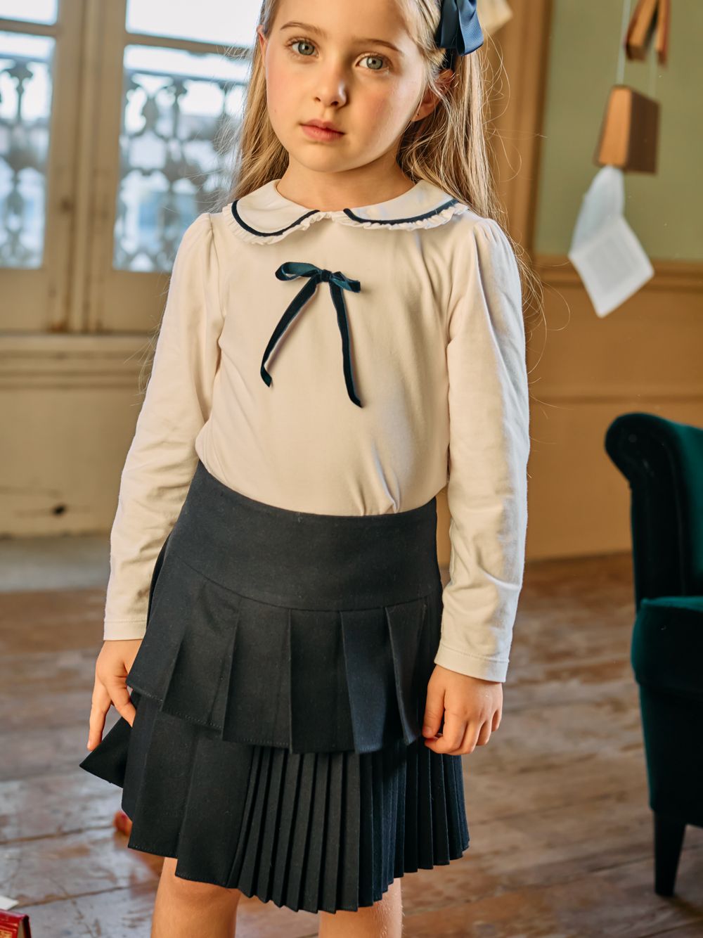 Jersey t-shirt with bow