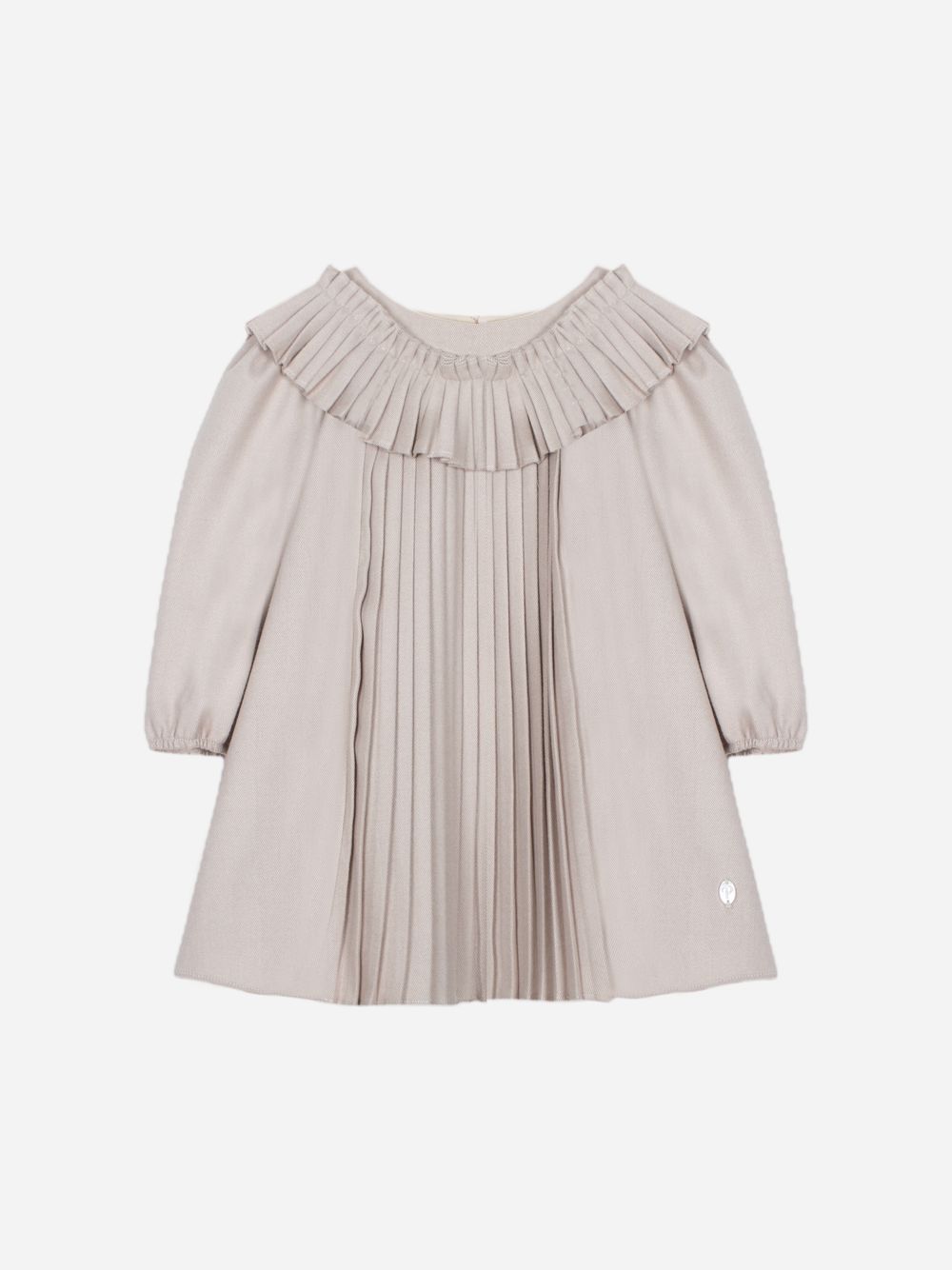 Beige flannel dress