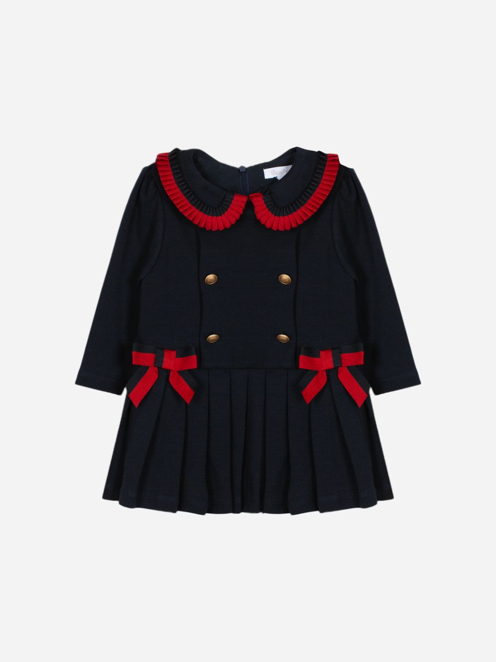 Marine dress with bows