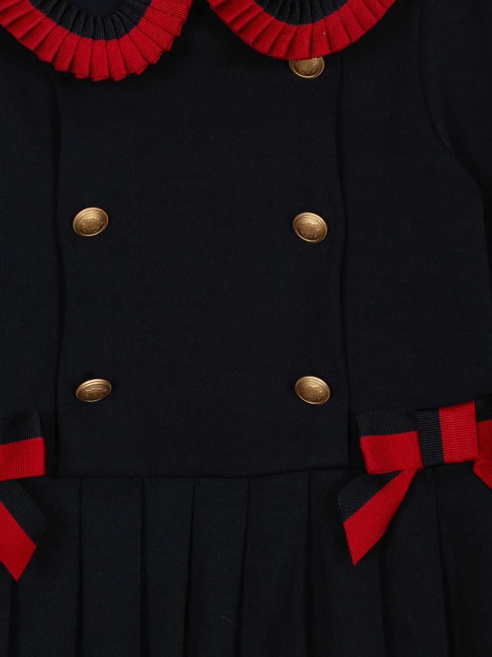Marine dress with bows