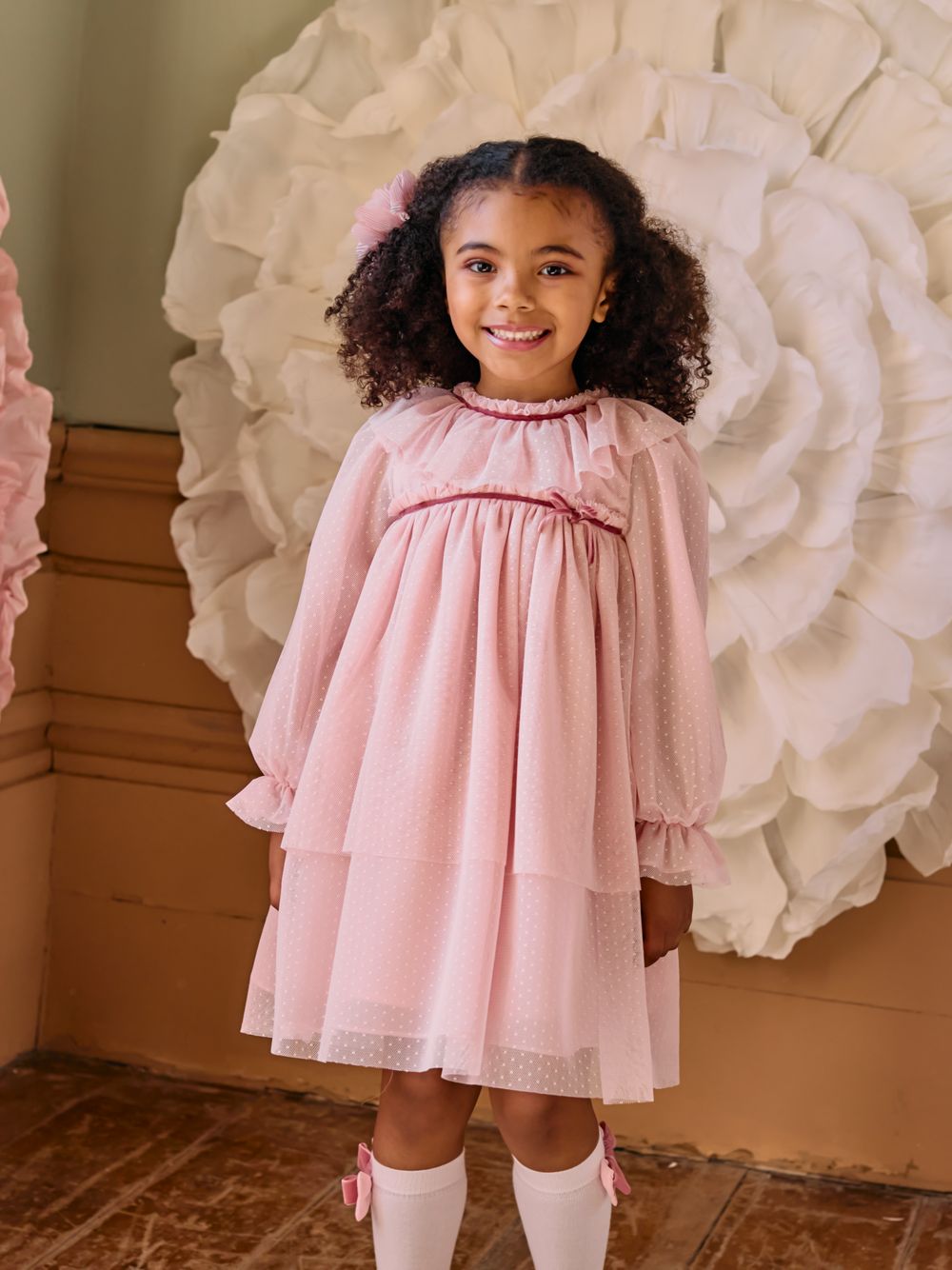 Pale pink tulle dress
