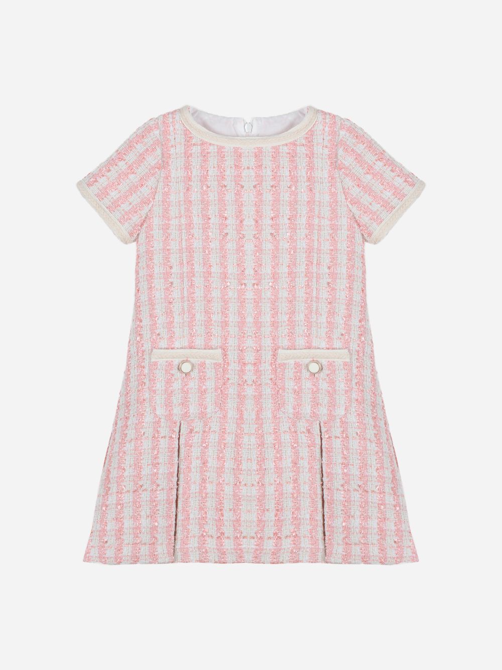 Pale pink tweed dress