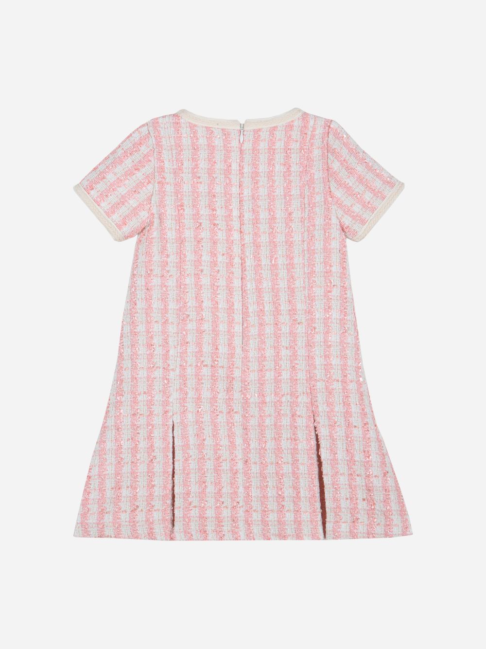 Pale pink tweed dress