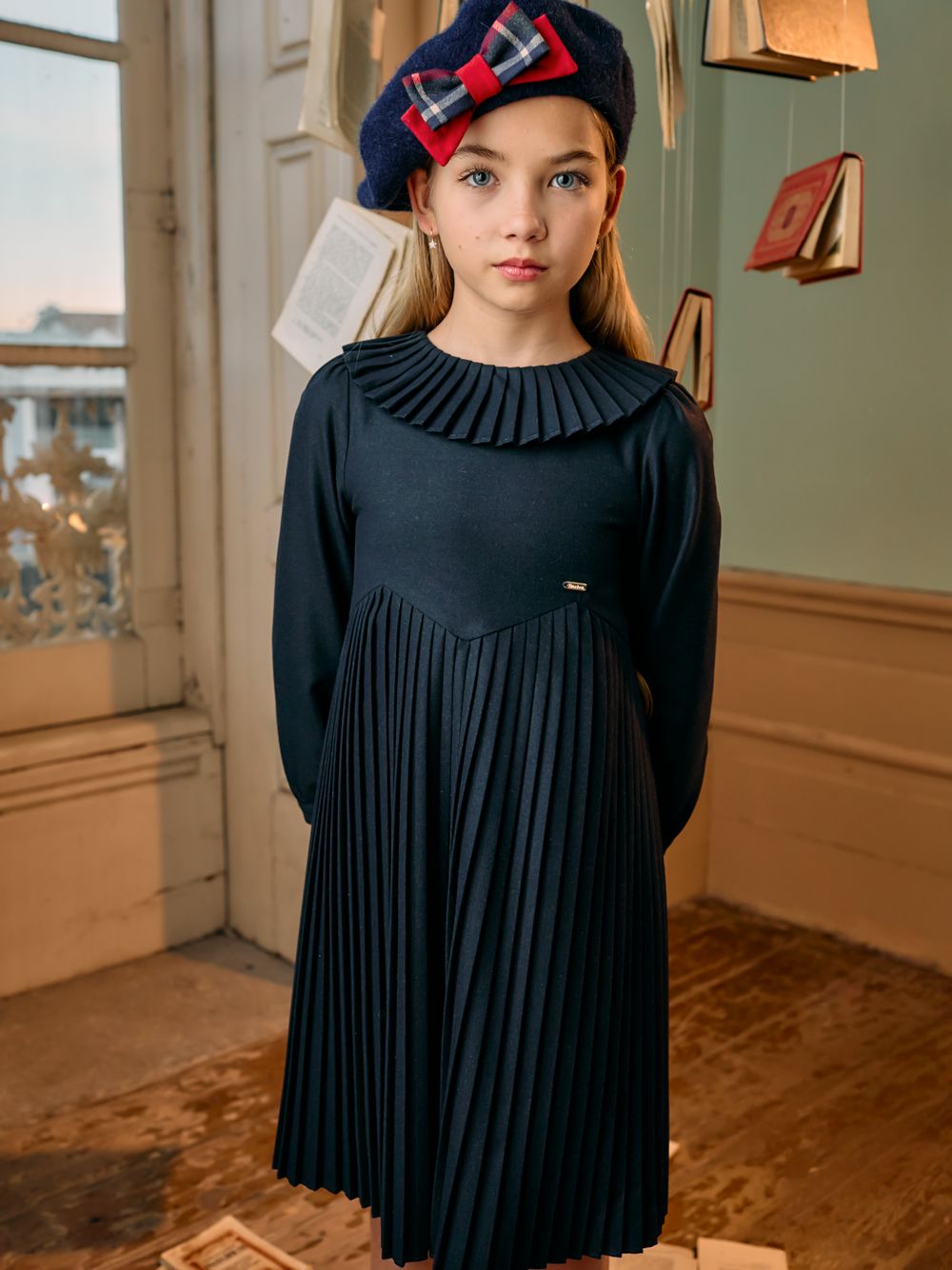 Navy Blue flannel dress